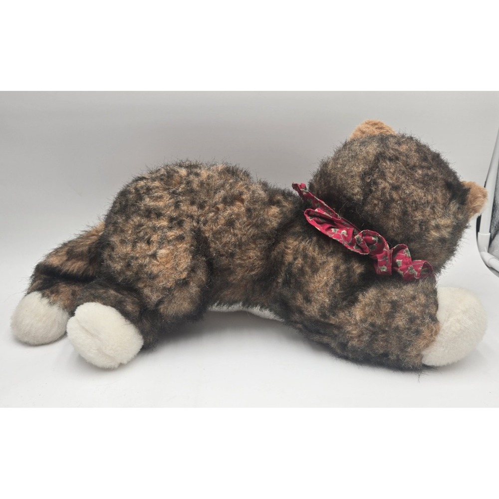 Vtg 1992 Nick & Noel Christmas‎ Realistic Calico Kitty Cat 16" Plush - Picture 3 of 12